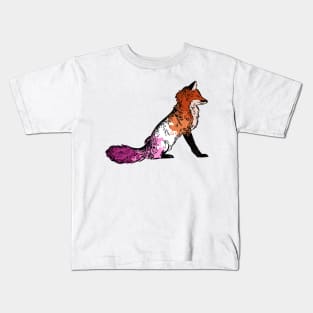 Lesbian Pride Fox Kids T-Shirt